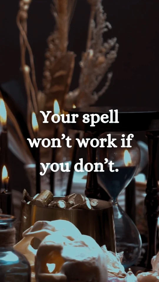 You can light every candle on your altar.
You can whisper your dreams to the moon, write them in your grimoire, seal your spell jars with lavender and willpower.

But if you’re not actually doing the doings - if you're not taking real, uncomfortable, messy action - then it's not spellwork. It's wishful thinking.

So many witches set beautiful intentions at the new moon… but by the time the waxing phase rolls in,
they’ve already forgotten to show up for the life they’re trying to manifest.

Here’s the truth most won’t say out loud:
Magic requires movement.
Spells are catalysts, not shortcuts.
They open doors but you still have to walk through them. Your spell won't carry you on it's back.

And yes: it will be hard.
Yes, it will challenge every belief you have about what’s possible for you. But you don’t have to do it alone.

Inside WitchBiz Academy, we’re not just building businesses but we’re building foundation for dream lives in freedom, authenticity and happiness.
We blend the sacred with the strategic, the ritual with the real. And we walk this wild, brave, magical path together.
I’ll be there to guide you, cheer you on, and hold your hand as you carve the bones of your dream into something tangible.

Doors are open. Join the course, starting May 18th.  Leave a 'soulbiz' and let's do the real magic together ✨️

#spell #witchcraft #witch #manifest #witchybusiness #witchbiz #spiritualbusiness #dreamlife